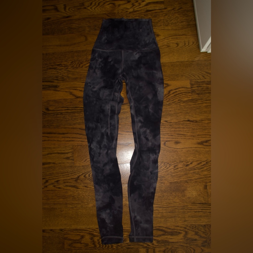 Lulu lemon Black Tie-Dye Leggings